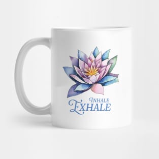 Inhale Exhale Lotus Flower Mug
